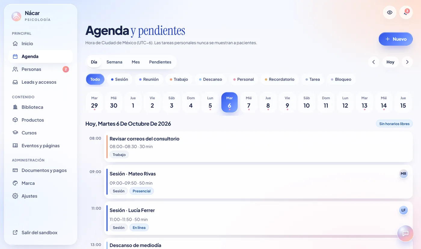 Agenda en computadora